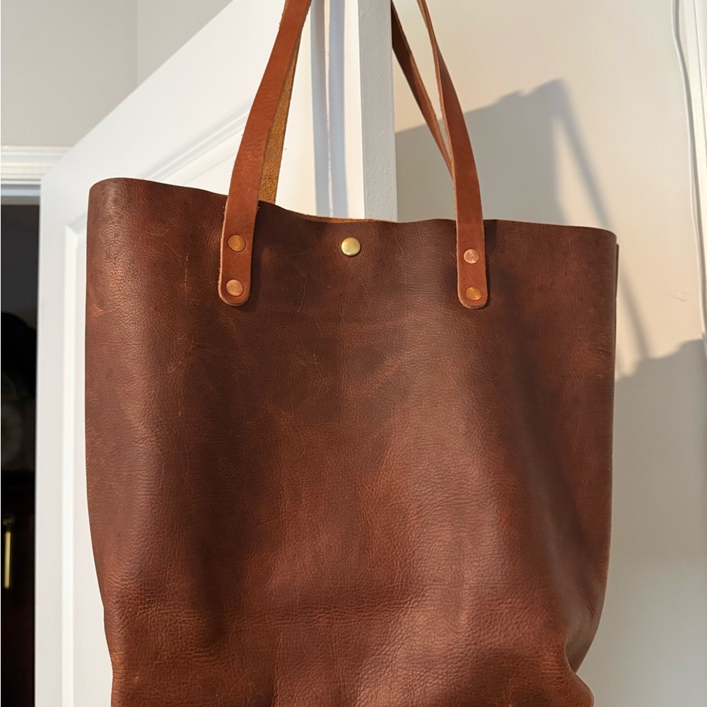 KMM & Co Tan Kodiak Leather Tote Bag